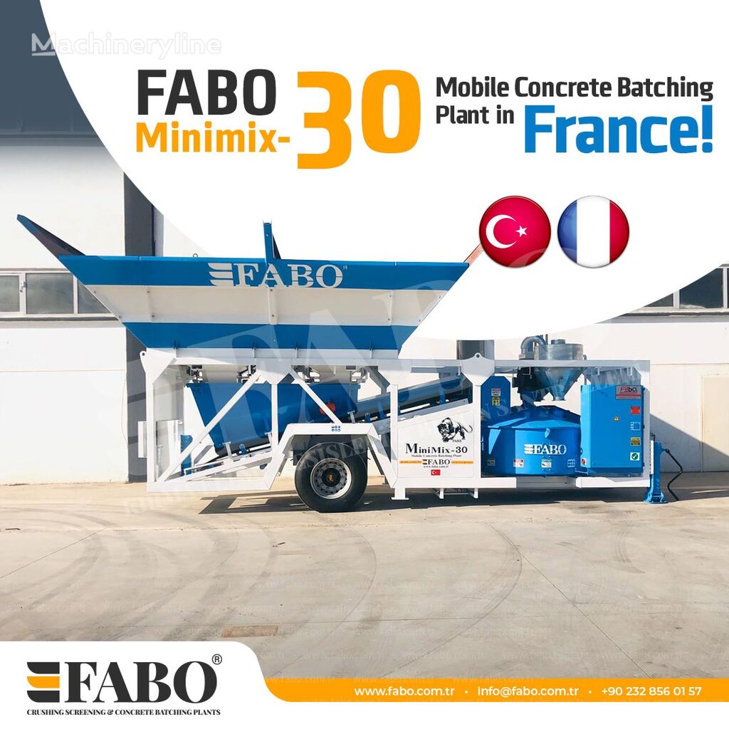 καινούριο εργοστάσιο σκυροδέματος FABO Minimix-30 Mobilnyy Kompaktnyy Betonnyy Zavod