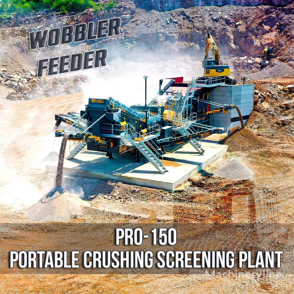 καινούρια κινητή εγκατάσταση θραύσης FABO PRO-150 MOBILE CRUSHING SCREENING PLANT WITH WOBBLER FEEDER