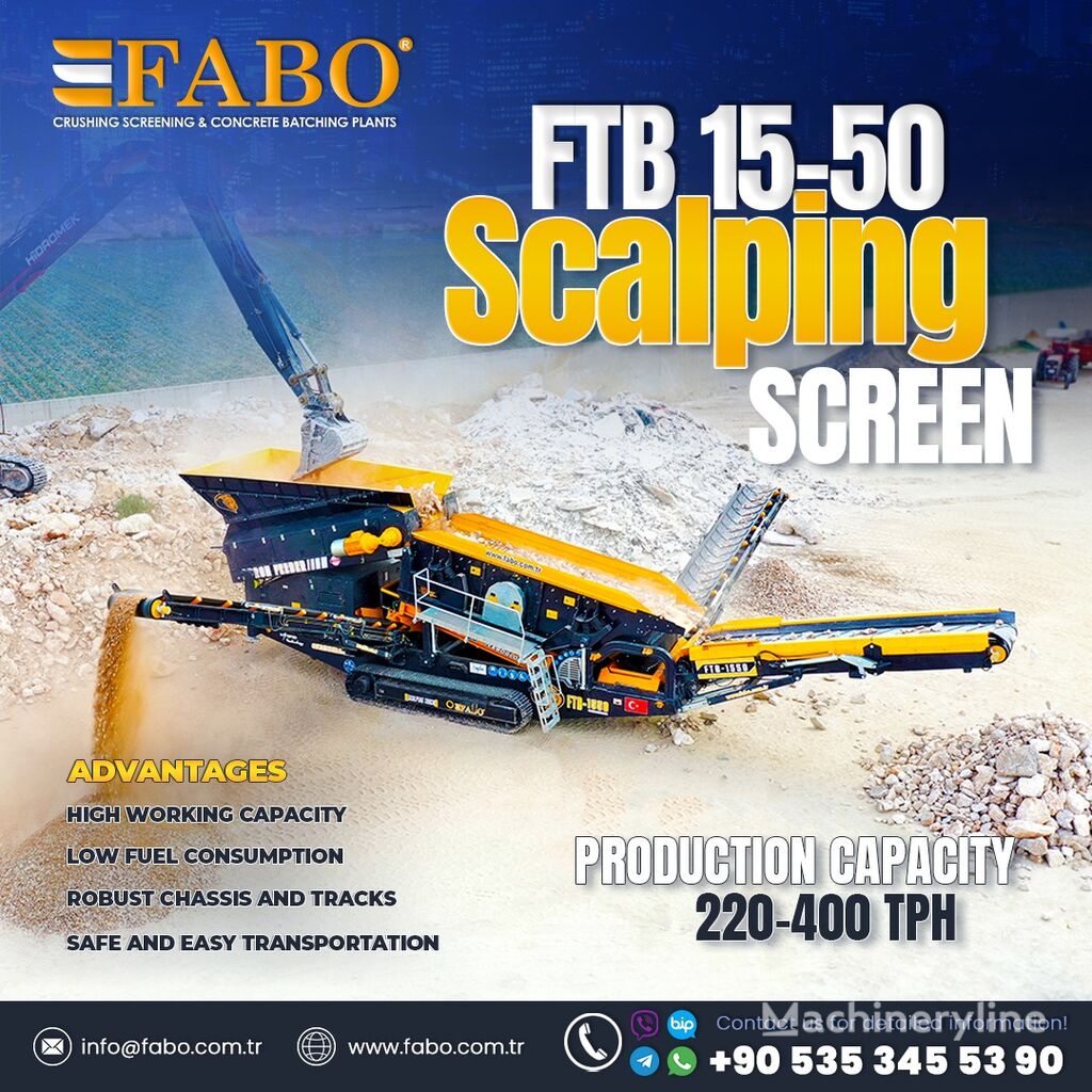 καινούριο θραυστήρας FABO  FTB 15-50 CRIBLE SCALPEUR MOBILE